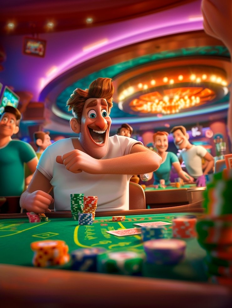 Layar ponsel menampilkan kartu Three Card Poker dan opsi taruhan di agen olx
